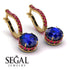 Sapphire Dangle Earrings With Hidden Halo - Adaline No. 58 image 3