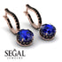 Sapphire Dangle Earrings With Hidden Halo - Adaline No. 44 image 3