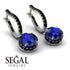 Sapphire Dangle Earrings With Hidden Halo - Adaline No. 45 image 3