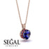 Sapphire Necklace With Hidden Halo - Adaline No. 59 image 2
