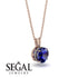 Sapphire Necklace With Hidden Halo - Adaline No. 14 image 2