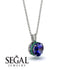 Sapphire Necklace With Hidden Halo - Adaline No. 30 image 2