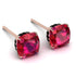 Hidden Halo Cushion Ruby Earrings - Alivia No. 41 image 1