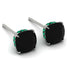 Hidden Halo Cushion Black Diamond Earrings - Alivia No. 24 image 1