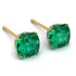 Hidden Halo Cushion Emerald Earrings - Alivia No. 4 image 1