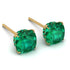 Hidden Halo Cushion Emerald Earrings - Alivia No. 19 image 1