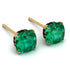 Hidden Halo Cushion Emerald Earrings - Alivia No. 34 image 1