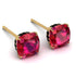 Hidden Halo Cushion Ruby Earrings - Alivia No. 40 image 1