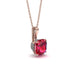 Hidden Halo Cushion Ruby Necklace - Alivia No. 11 image 1