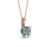 Hidden Halo Cushion Diamond Necklace - Alivia No. 17 image 1