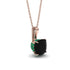 Hidden Halo Cushion Black Diamond Necklace - Alivia No. 23 image 1