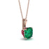 Hidden Halo Cushion Emerald Necklace - Alivia No. 50 image 1
