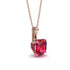 Hidden Halo Cushion Ruby Necklace - Alivia No. 56 image 1