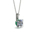 Hidden Halo Cushion Diamond Necklace - Alivia No. 18 image 1