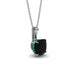 Hidden Halo Cushion Black Diamond Necklace - Alivia No. 24 image 1