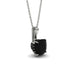 Hidden Halo Cushion Black Diamond Necklace - Alivia No. 39 image 1