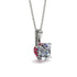 Hidden Halo Cushion Diamond Necklace - Alivia No. 48 image 1