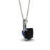 Hidden Halo Cushion Black Diamond Necklace - Alivia No. 69 image 1