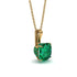 Hidden Halo Cushion Emerald Necklace - Alivia No. 19 image 1