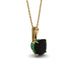 Hidden Halo Cushion Black Diamond Necklace - Alivia No. 22 image 1