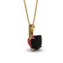 Hidden Halo Cushion Black Diamond Necklace - Alivia No. 52 image 1