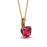 Hidden Halo Cushion Ruby Necklace - Alivia No. 70 image 1