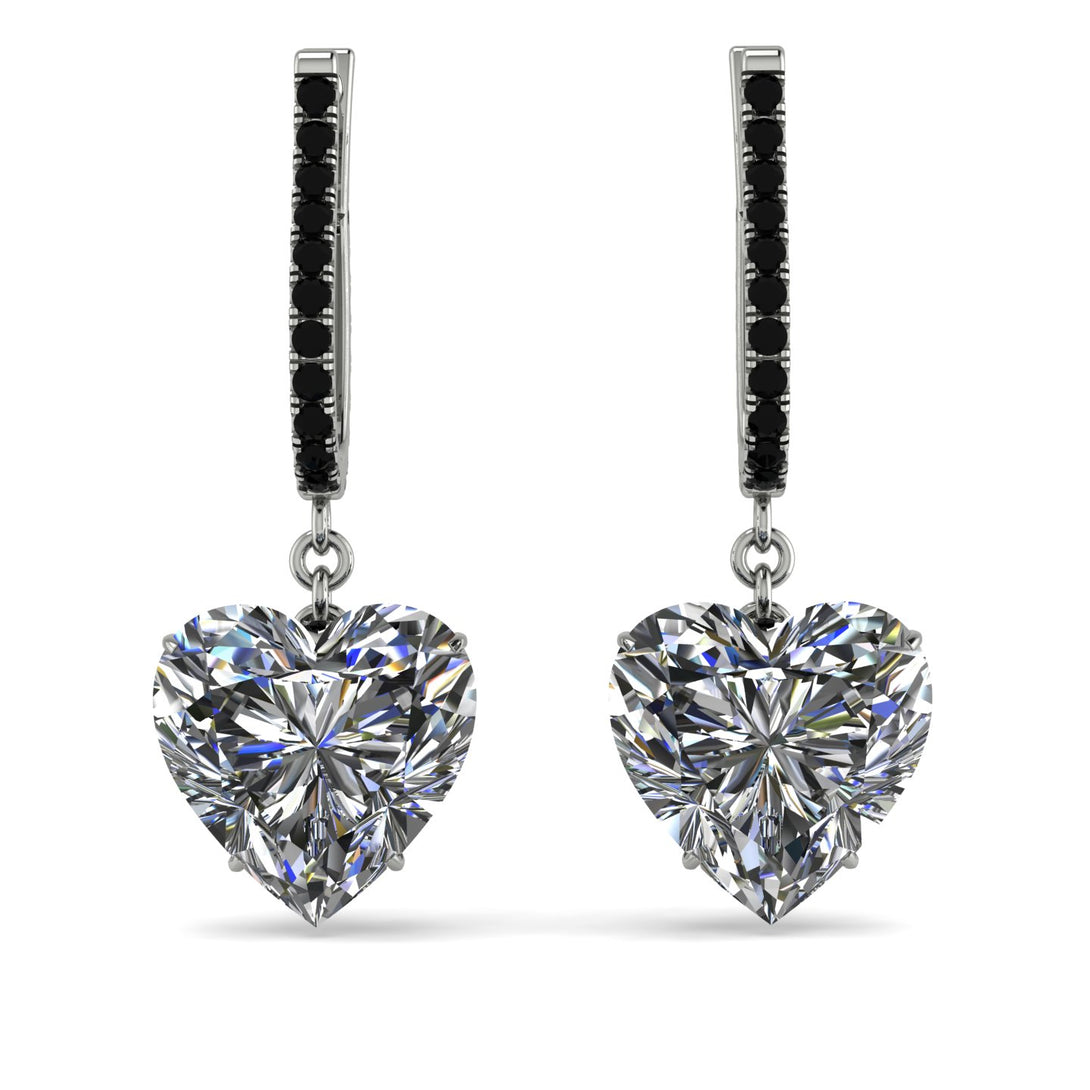 Heart Diamond Earrings - Noelle No. 33