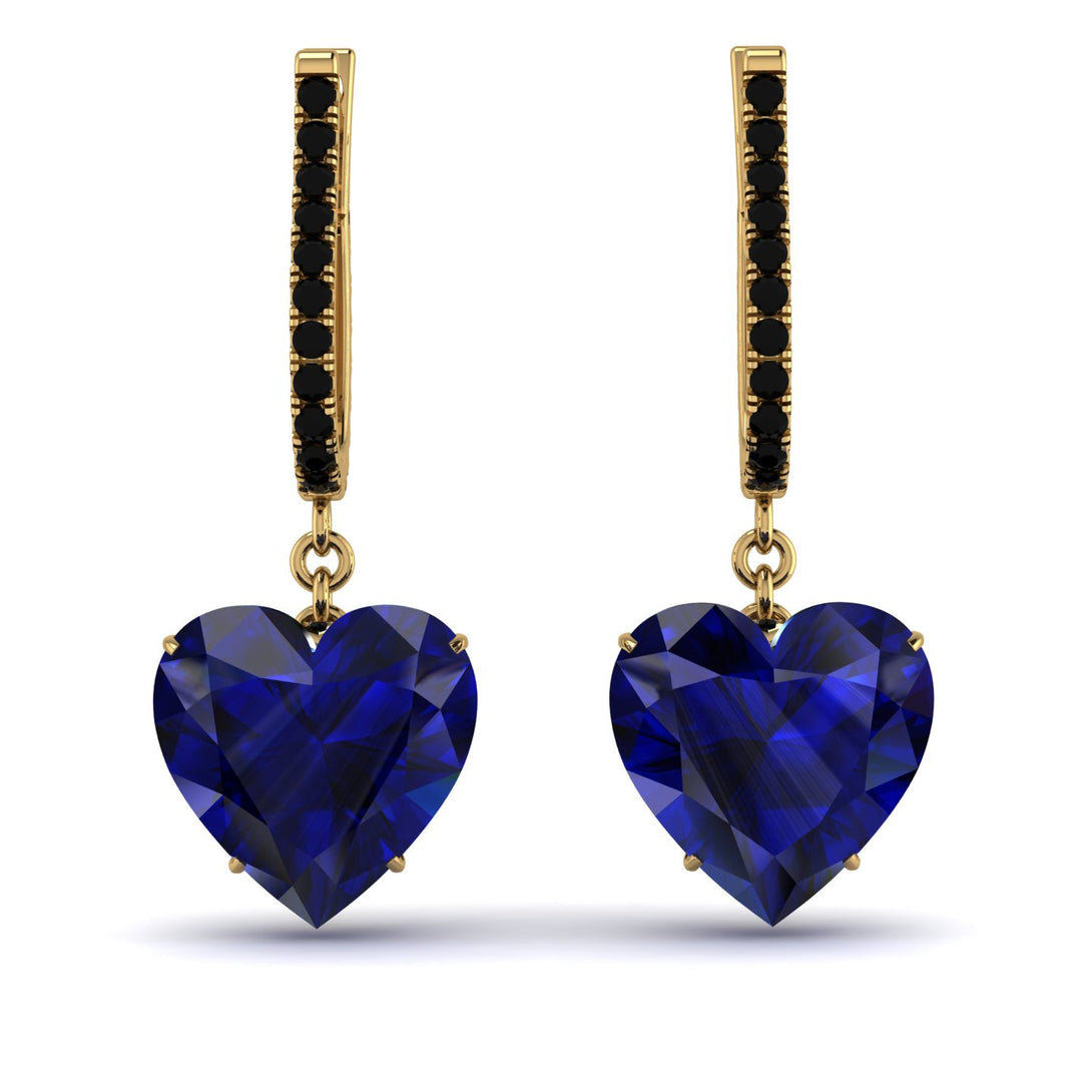 Heart Sapphire Earrings - Noelle No. 43