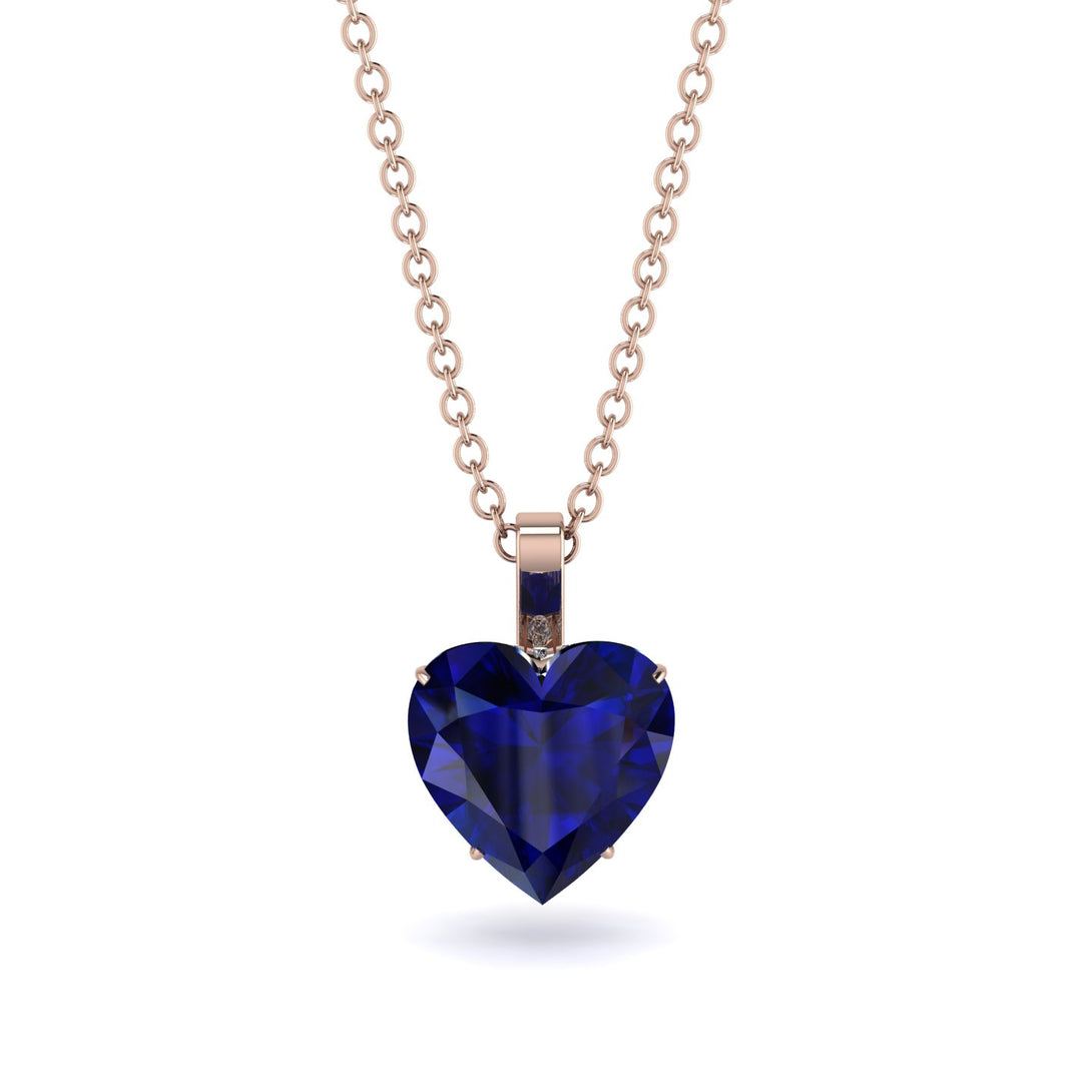 Heart Sapphire Necklace - Noelle No. 14