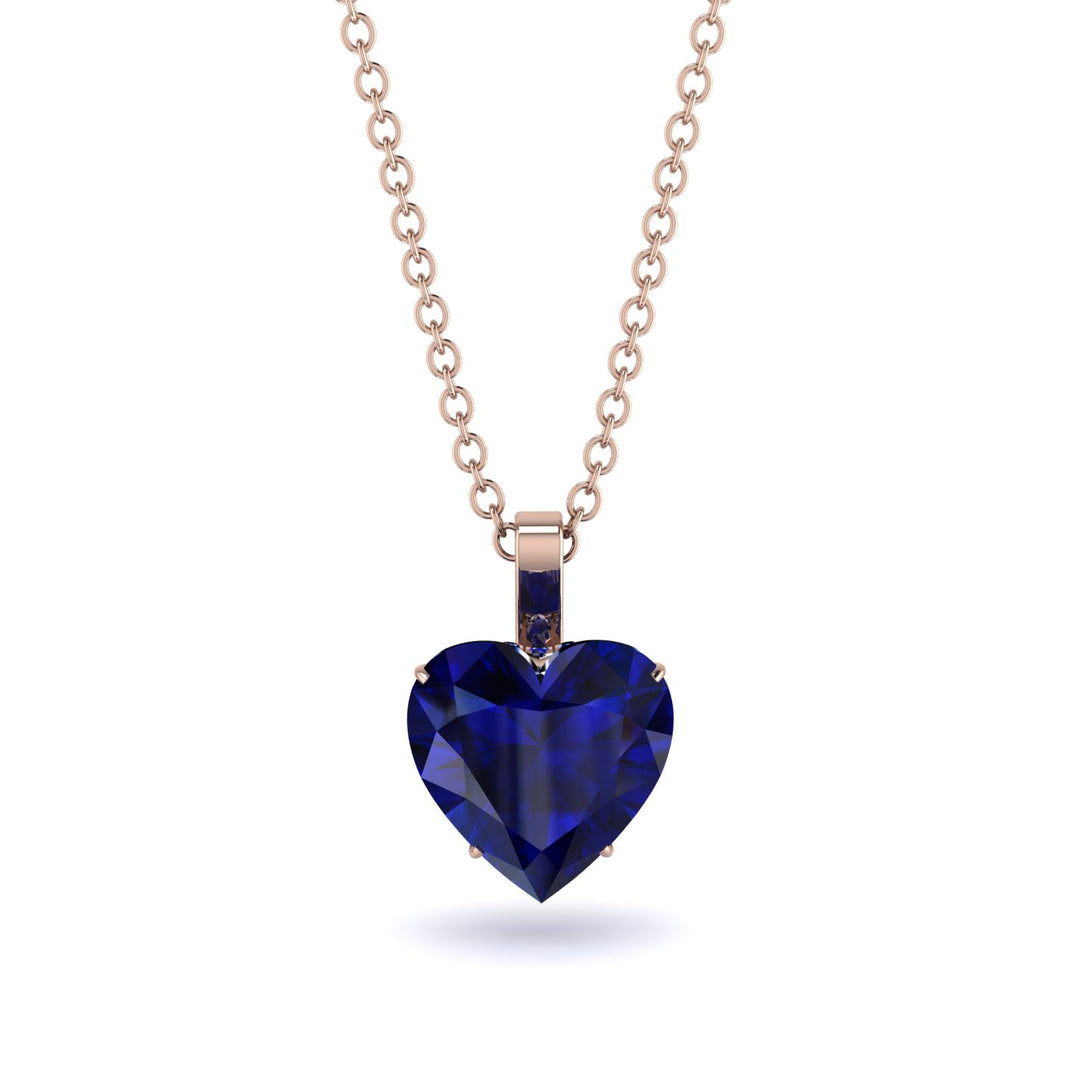 Heart Sapphire Necklace - Noelle No. 74