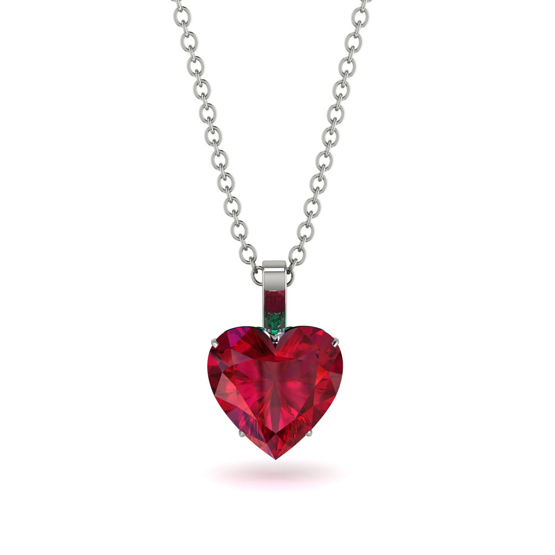 Heart Ruby Necklace - Noelle No. 27