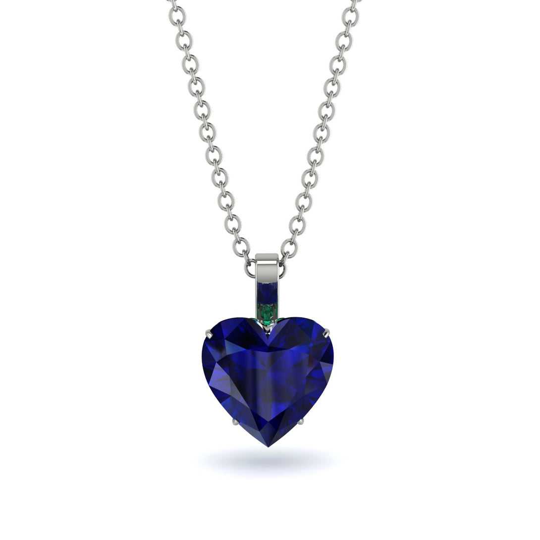 Heart Sapphire Necklace - Noelle No. 30