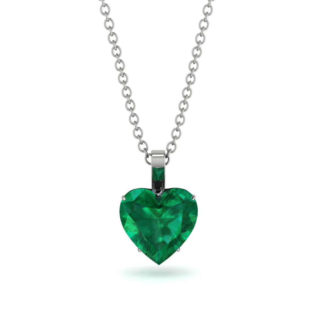 Heart Emerald Necklace - Noelle No. 36