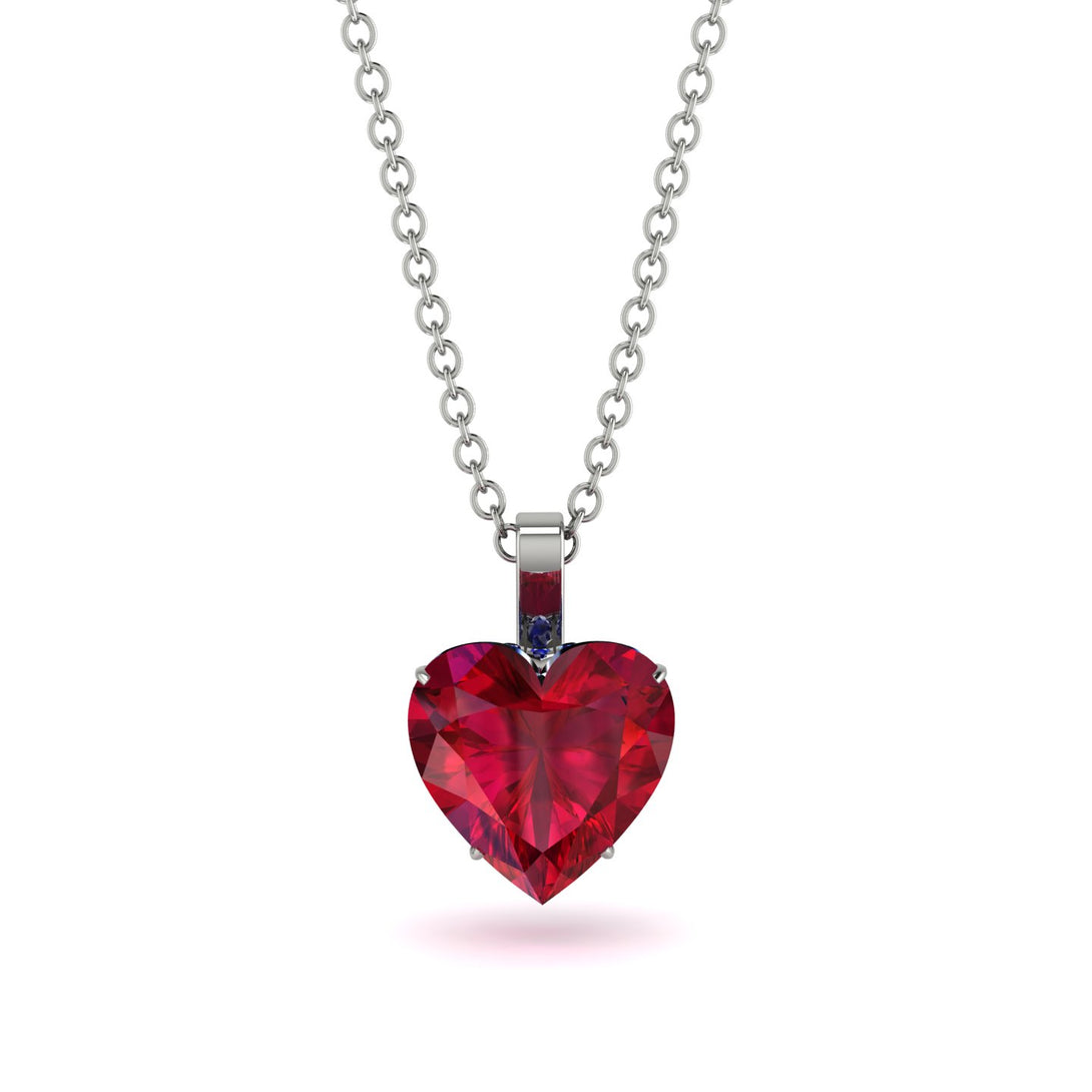Heart Ruby Necklace - Noelle No. 72