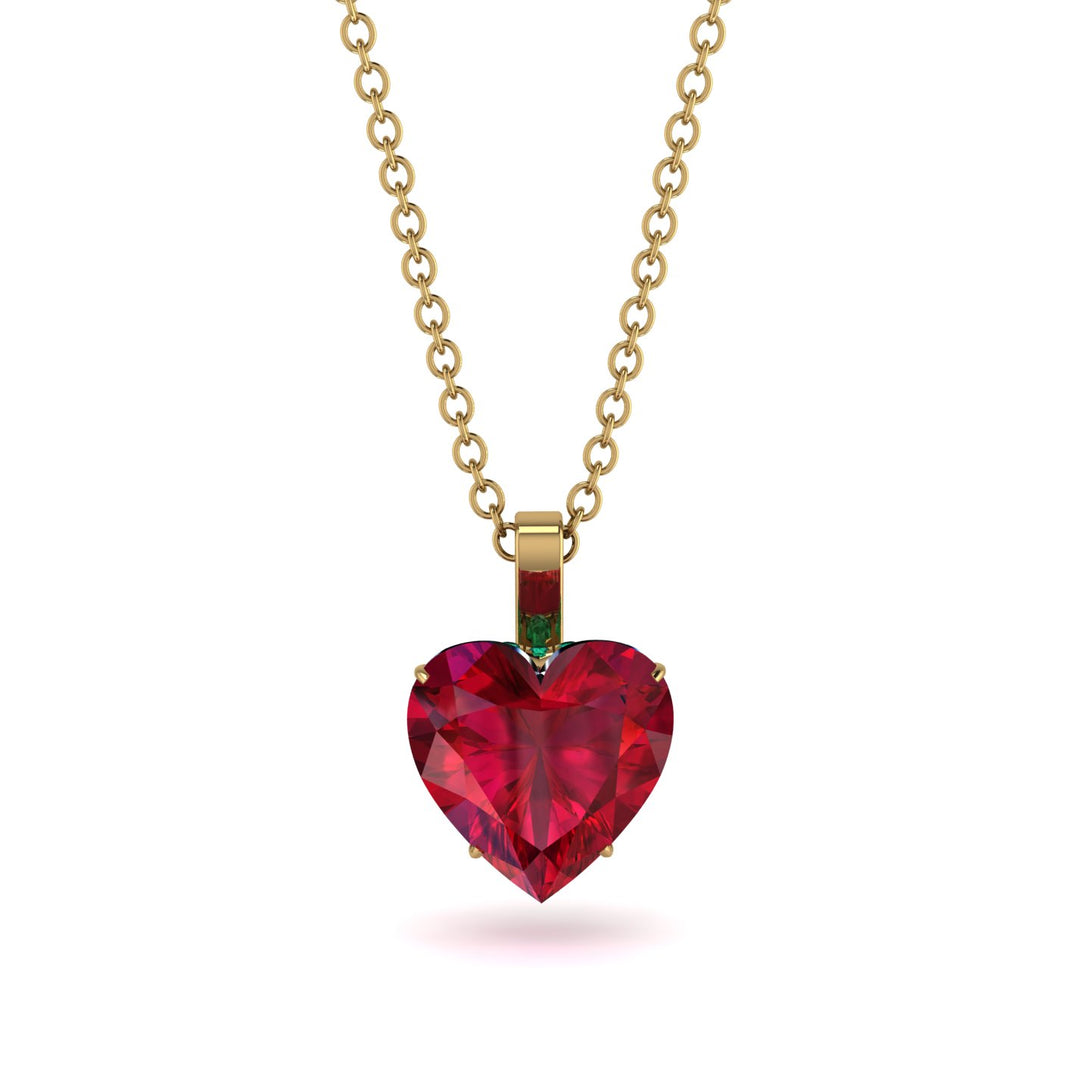 Heart Ruby Necklace - Noelle No. 25