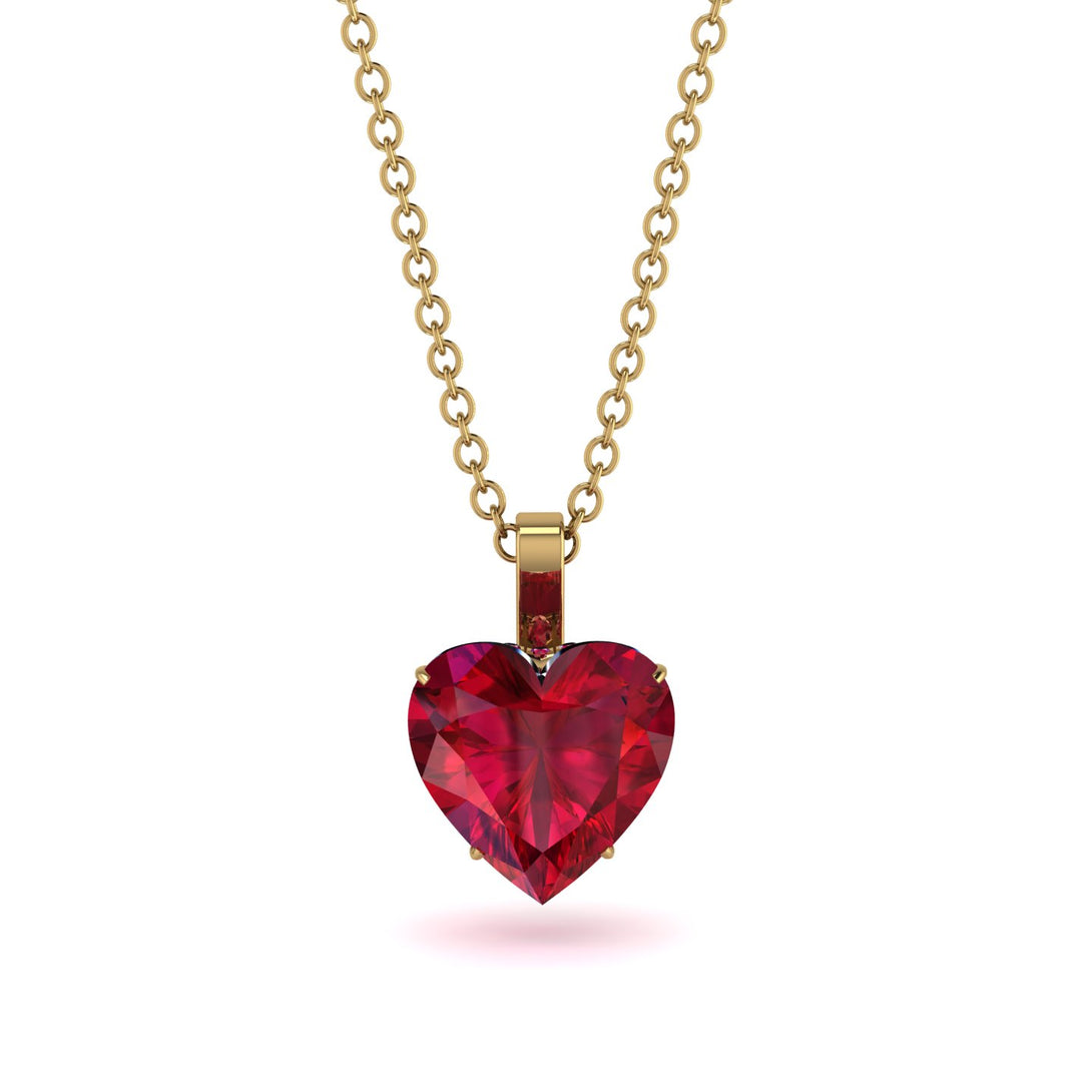 Heart Ruby Necklace - Noelle No. 55