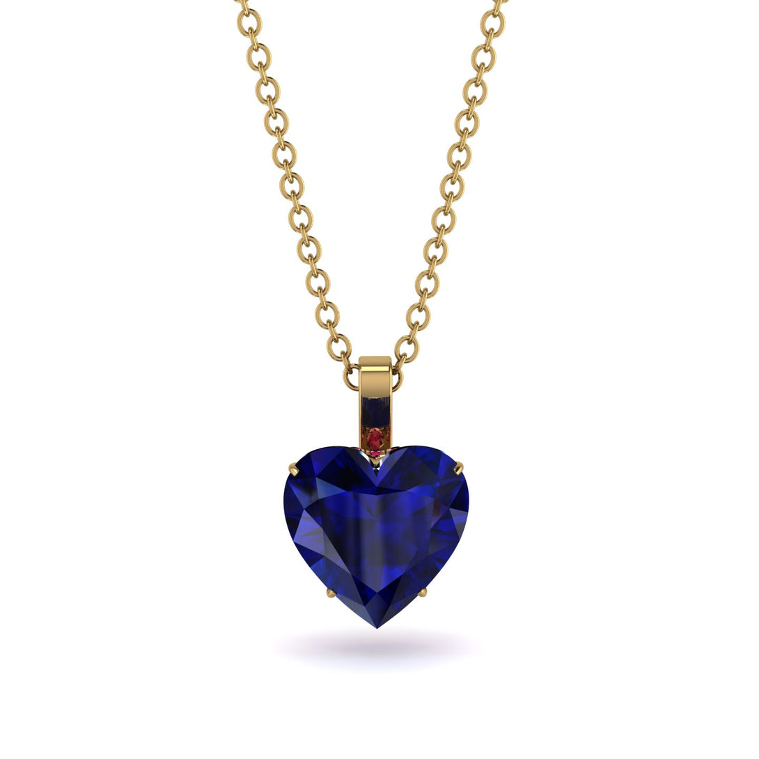 Heart Sapphire Necklace - Noelle No. 58