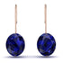 Oval Hidden Halo Sapphire Earrings - Gemma No. 74 image 1