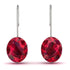 Oval Hidden Halo Ruby Earrings - Gemma No. 42 image 1
