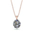 Oval Diamond Hidden Halo Necklace - Gemma No. 17 image 1