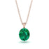 Oval Emerald Hidden Halo Necklace - Gemma No. 20 image 1