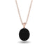 Oval Black Diamond Hidden Halo Necklace - Gemma No. 38 image 1