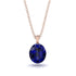 Oval Sapphire Hidden Halo Necklace - Gemma No. 74 image 1