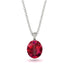 Oval Ruby Hidden Halo Necklace - Gemma No. 12 image 1