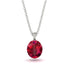 Oval Ruby Hidden Halo Necklace - Gemma No. 42 image 1