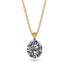 Oval Diamond Hidden Halo Necklace - Gemma No. 16 image 1