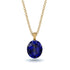 Oval Sapphire Hidden Halo Necklace - Gemma No. 28 image 1