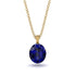 Oval Sapphire Hidden Halo Necklace - Gemma No. 73 image 1