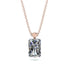 Hidden Halo Emerald Cut Diamond Necklace - Vanessa No. 17 image 1