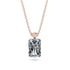 Hidden Halo Emerald Cut Diamond Necklace - Vanessa No. 62 image 1